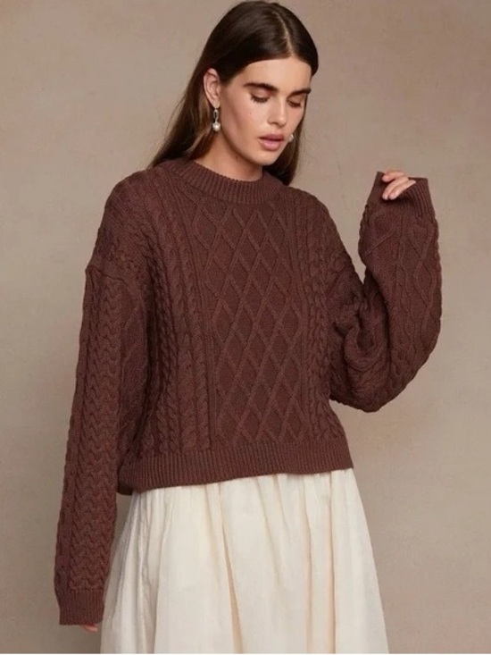 Chan Luu Sweaters - Chann Lu Cable Knit Sweater, NWT